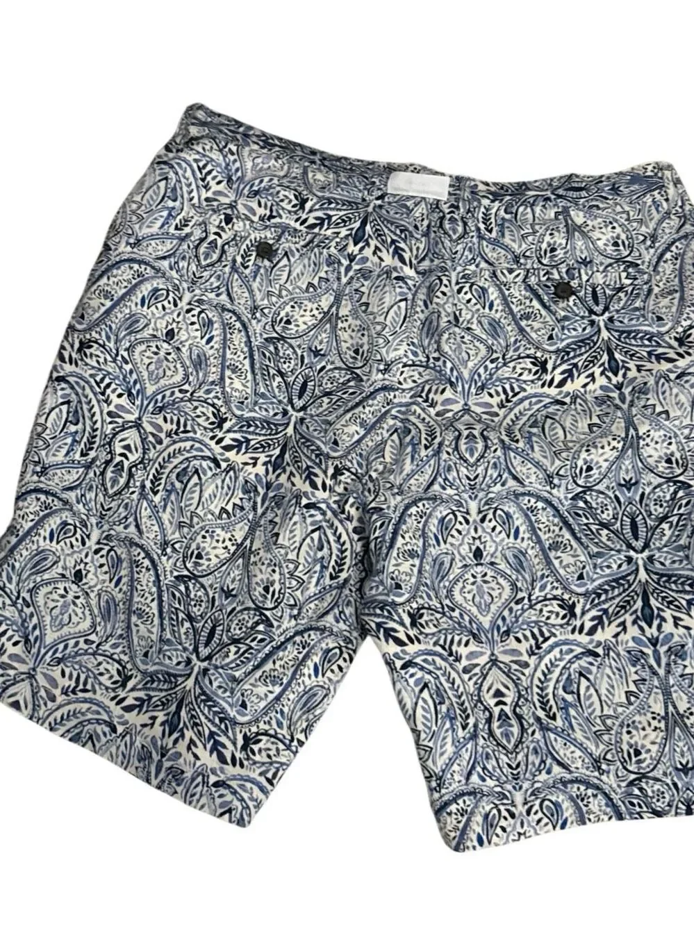 Tommy Bahama Reversible Paisley Plaid Men’s Linen Shorts